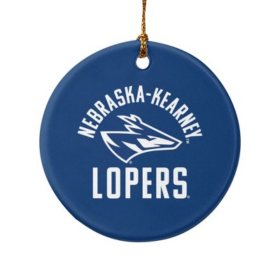 University of Nebraska at Kearney Lopers Logo Porcelain Holiday Christmas Tree Ornament