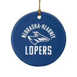 University of Nebraska at Kearney Lopers Logo Porcelain Holiday Christmas Tree Ornament - 1 of 4
