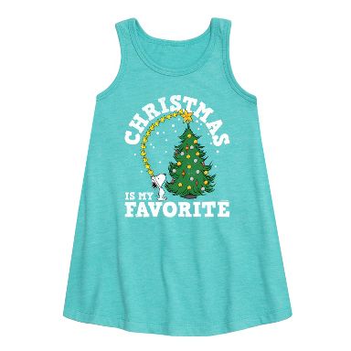 Peanuts - Christmas Is My Favorite - Toddler and Youth Girls A-line Dress