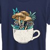 Women's - Instant Message - Coffee Cup Flowers Short Sleeve Graphic T-Shirt - 2 of 4