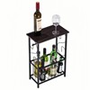 FONTOI Wood End Table with With Ornate Scroll Designs&Removable Bar, Side Table with Bottom Basket&Non-marking Feet, Brown, 14.6"*21.3"*7.9" - 2 of 4