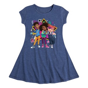 Girls' - Karma's World - We're All Stars Fit & Flair Cap Sleeve Dress - 1 of 3