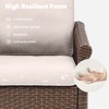 Buenhomino Patio Sofa Couch Outdoor Wicker Sofa PE Rattan 3-Seat Couch with Armest Water Resistant Cushions for Garden Balcony Sunroom Poolside - 2 of 4