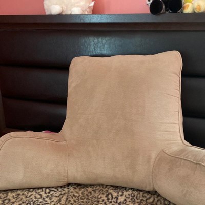 Natural Brush Suede Solid Color Oversized Bed Rest Lounger Support