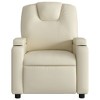 vidaXL Manual Recliner Chair, Adjustable Backrest/ Footrest, Cream Leather - 4 of 4