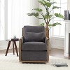 GDFStudio Tim Modern Corduroy Upholstered 360° Swivel Accent Chair with Two Pillows - 2 of 4
