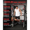 Smith Machine 2200 LBS, Multi-Function Squat Rack Power Cage with Smith Bar, LAT Pull-Down, Cable Systems, Leg Hold-Down and More Attachments - 4 of 4