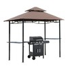 Outsunny 8' Patio Bbq Grill Gazebo Canopy With 2 Tier, Flame Retardant ...