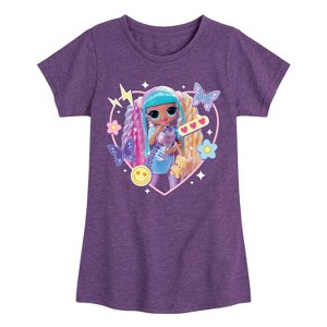 Girls' - LOL Surprise! - Candylicious, Butterflies, & Hearts Fitted Short Sleeve Graphic T-Shirt - 1 of 4