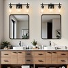 POWLIG 3-Light Black Vanity Light, 20 inch Modern Bathroom or Bedroom Mirror Light - 2 of 4
