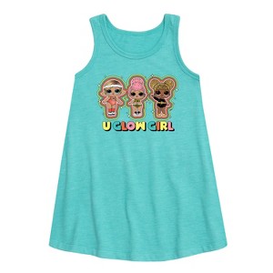 Girls' - LOL Surprise! - U Glow Girl Graphic Sleeveless Aline Dress - 1 of 3