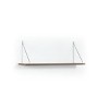 Palmer Floating Wall Decor Wall Mounted Rustic Decorative Hanging Metal Bracket Single Shelf for Books - 4 of 4