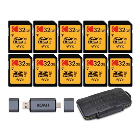 Kodak 32GB Class 10 UHS-I U1 SDHC Memory Card (10-Pack) Bundle