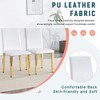 NicBex Modern Set of 4 Dining Chairs with Silver/Gold Mirrored Metal Legs,Thick Upholstered Kitchen Chairs,Living Room Chairs - 4 of 4