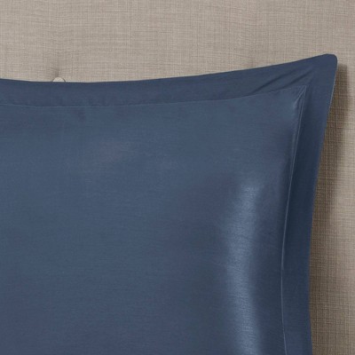 Navy Microfiber California King 24-Piece Bedding Set