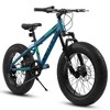 NAYSAYE Bicycle 20 Inch Fat Tire Mountain Bike 7 Speed with Dual Disc Brakes for Teens and Adults, Blue, 51.18"*9.84"*27.17" - 2 of 4