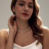14K Gold Plated Tennis Necklace - 3mm Butterfly Rhinestone Choker for Women - 2 of 4