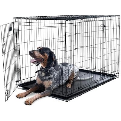 PETMAKER X-Large 2 Door Foldable Dog Crate Cage - 42 x 28 Inch