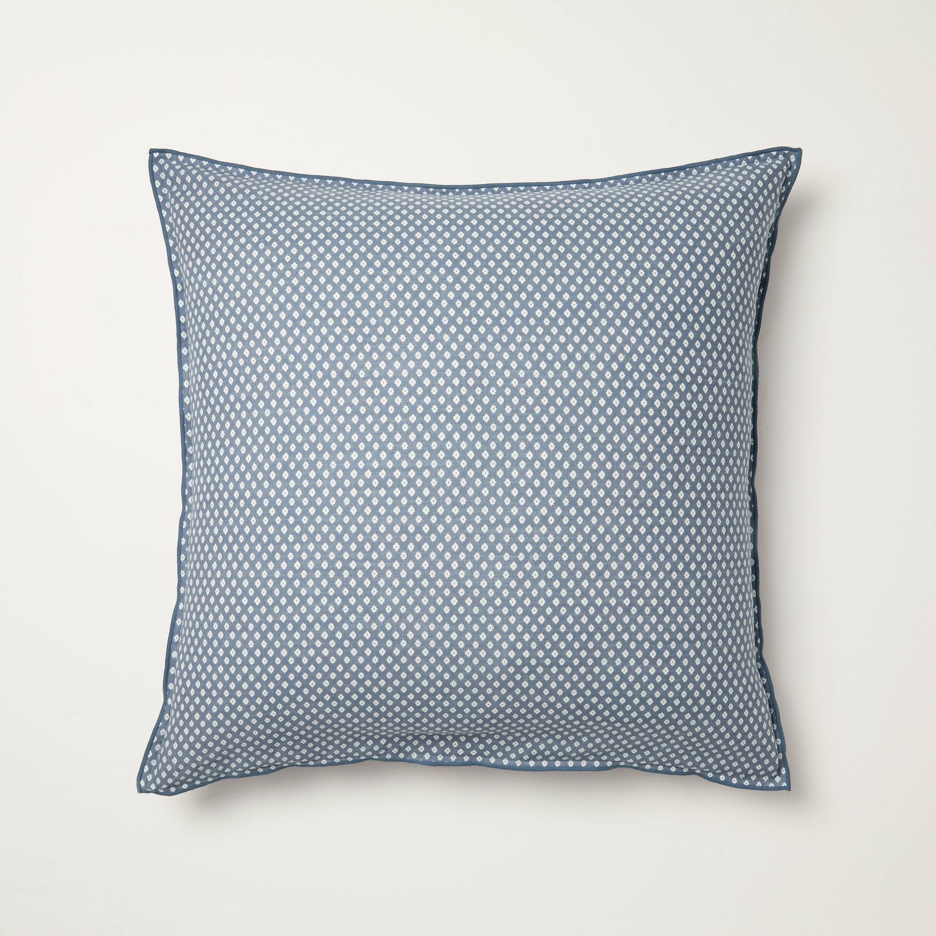 26"x26" Block Pattern Euro Square Throw Pillow Blue - Hearth & Hand™ with Magnolia