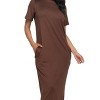 Slickblue Women's Casual Side Pocket Tee Dress, Short Sleeve Jersey Knit, Relaxed Fit, 12 Color Options, Size S-L - 3 of 4