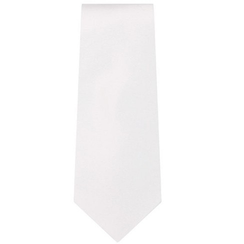 Thedappertie Men's White Solid Color 2.75 Inch Width Slim Neck Tie With ...