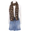 INSPIRE CHIC Women's Leopard Printed Long Lightweight Soft Sheer Shawl Scarves 1Pc - 2 of 4