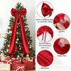 COZONY Satin Christmas Tree Topper Bow and Ribbon Bows Set - 4 of 4