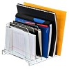 Azar Displays Clear Acrylic File Sorting Desk Organizer with Five Section Dividers - 3 of 4