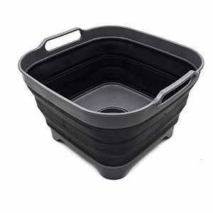 SAMMART 10L (2.64 Gallon) Collapsible Dishpan with Draining Plug - 1 of 4