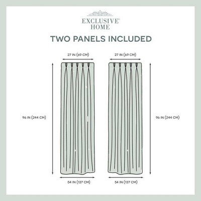 Blush Velvet Pleated Light-Filtering Indoor Curtain Pair - 96" Length