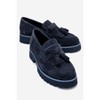 Poen - Navy Suede Leather Tassel Loafer (Women) navy suede 9.5 Forever & Always Shoes US - 2 of 4