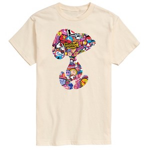 Men's - Peanuts - Snoopy Silhouette Pattern Short Sleeve Graphic T-Shirt - 1 of 4