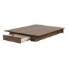 South Shore Full/Queen Musano Platform Bed Set Brown/Natural Walnut: Laminated Particle Board, No Box Spring Needed - 2 of 4