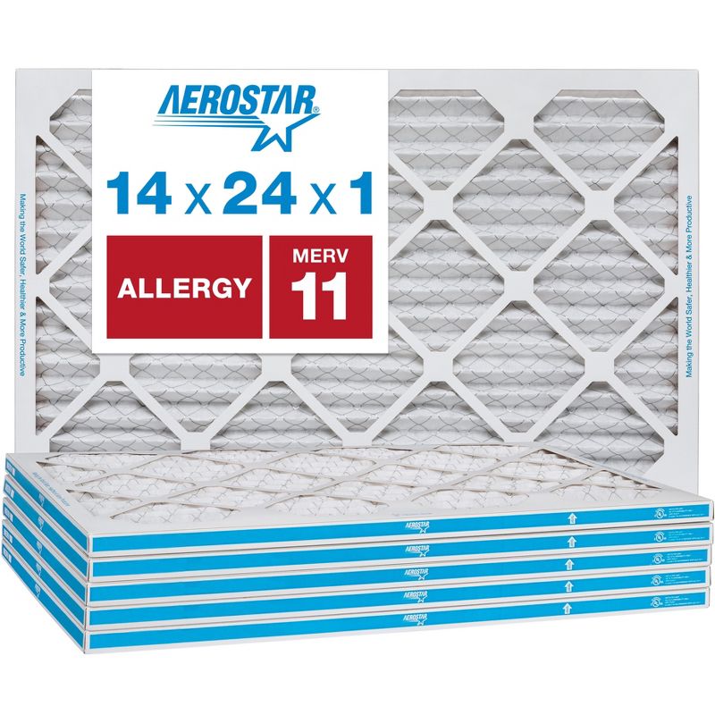Aerostar AC Furnace Air Filter - Allergy - MERV 11 - Box of 4, 1 of 3