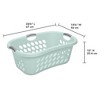 Sterilite 6 Pack Plastic Laundry Baskets, 1.25 Bushels Clothes Hamper with Contour Rim and Handles, Ultra HipHold, Mindful Mint - 3 of 4