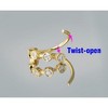 Jewelry Avalanche 14K Gold 5-stone Bezel set Moissanite Nose Hoop, 8mm, 20G Nose Ring - 2 of 4