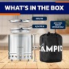 New Stainless Steel Firewood Stove 22 cm Diameter Wood-burning Smokeless Fire Pit Stove - 2 of 4