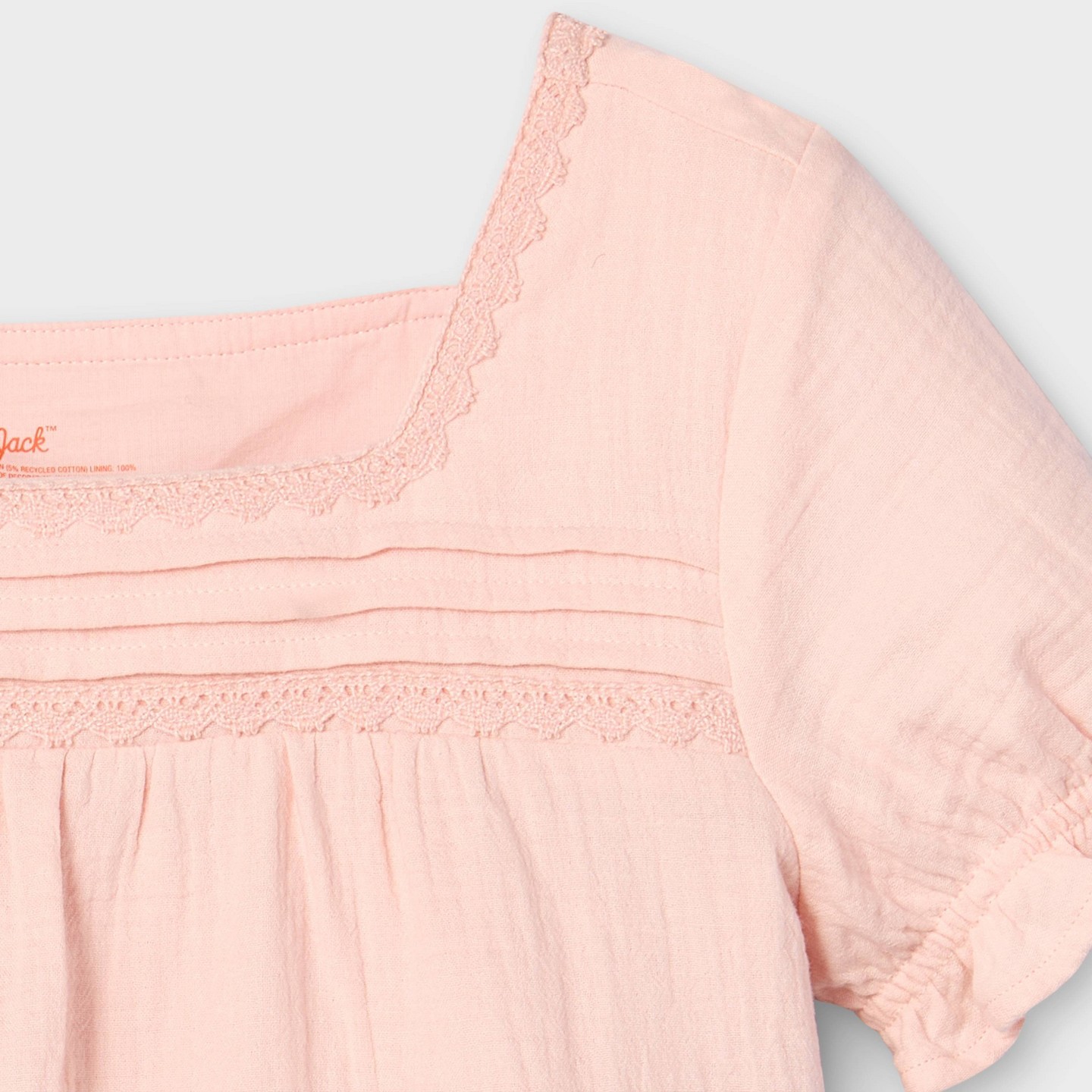 Блузка Cat & Jack Short Sleeve Gauze Boho Blouse для девочек, цвет: Розовый — фото 3