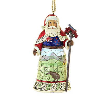 Jim Shore 4.5 Inch New Zealand Santa Ornament Heartwood Creek Tree Ornaments