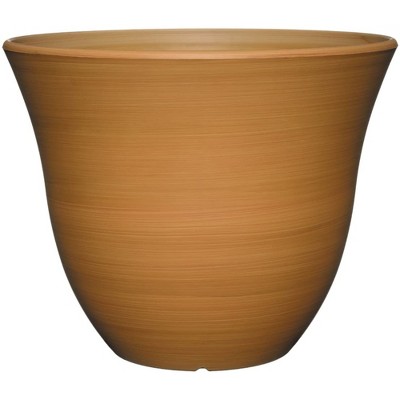 Classic Home and Garden Indoor/Outdoor Round Honeysuckle Resin Flower Pot Planter