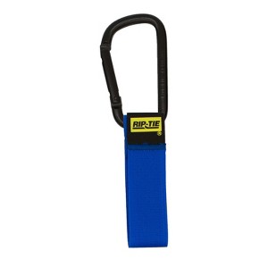 1" x 9" Rip-Tie CableCarrier with Black Carabiner 10 Pack Black - 1 of 3