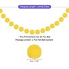 Unique Bargains Party Decoration 24 Felt Balls Hanging Garland 2 Pcs - 2 of 4