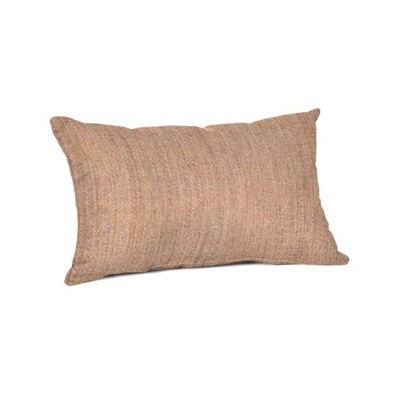 Casual Cushion Solid Sunbrella Fabric 1-Piece Indoor/Outdoor Lumbar Pillow, 19"W x 12"L