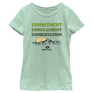 Girl's Mossy Oak Commitment Concealment Conservation T-Shirt - 1 of 4