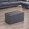 30" Storage Ottoman Bench, Ottoman with Storage, Leather Storage Bench, Hold up to 660lb for Living Room - 4 of 4