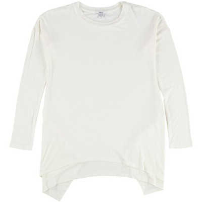 bar III Womens Ribbed Basic T-Shirt