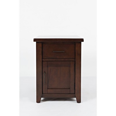 Jofran,Twin Cities Contemporary Brown Side Table- Brown Color