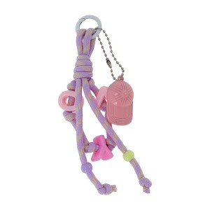 Unique Bargains Beaded Knotted Lanyard with Hat Handbag Charm 1 Pc - 1 of 4