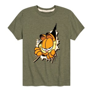 Boys' - Garfield - Peeking Out Short Sleeve Graphic T-Shirt - 1 of 4