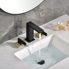 Sumerain Widespread 8 inch Bathroom Faucet, 3 Hole Black and Gold Bathroom Sink Faucet - 3 of 4